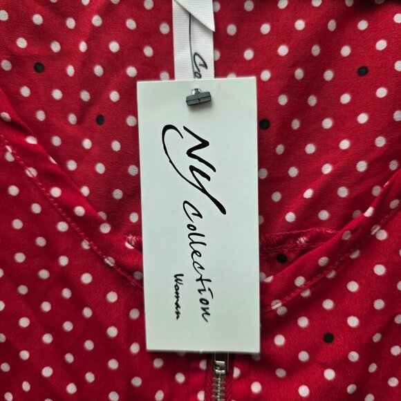 NY Collection Polka Dot Top 2X NWT‎ - Picture 5 of 12